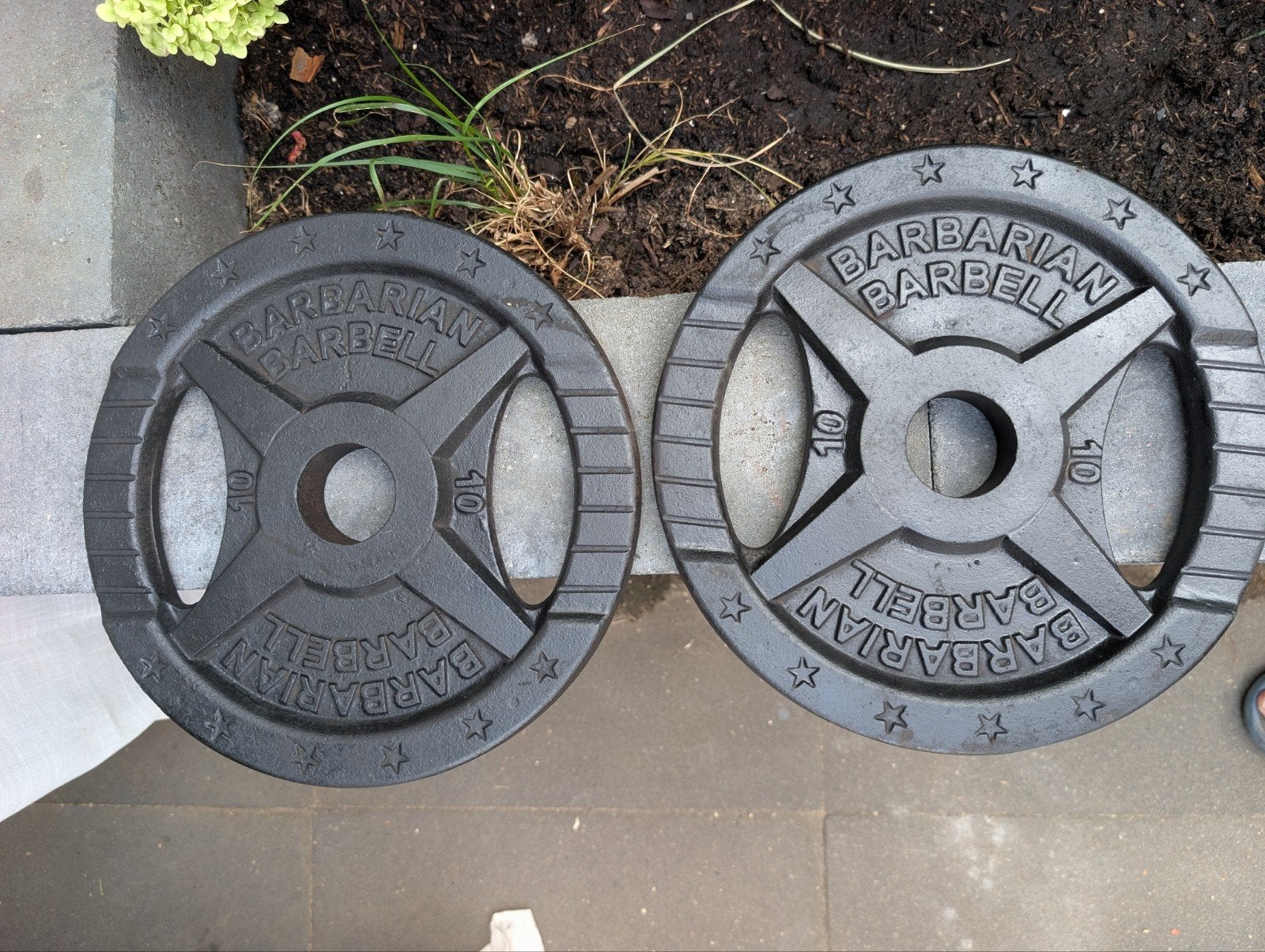 Olympische halterset 60 kg 50 mm barbell + halter schijven, Ophalen, Gebruikt