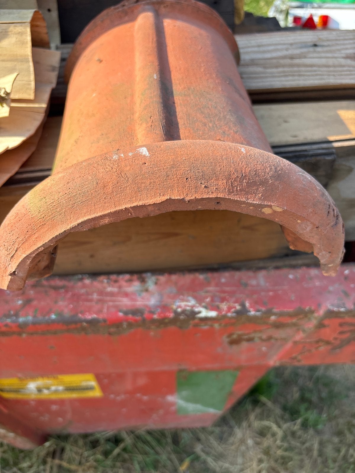 Gebruikte dakpannen mulde nokvorst Oranje/Rood, Doe-het-zelf en Verbouw, Dakpannen en Dakbedekking, Ophalen, Overige materialen
