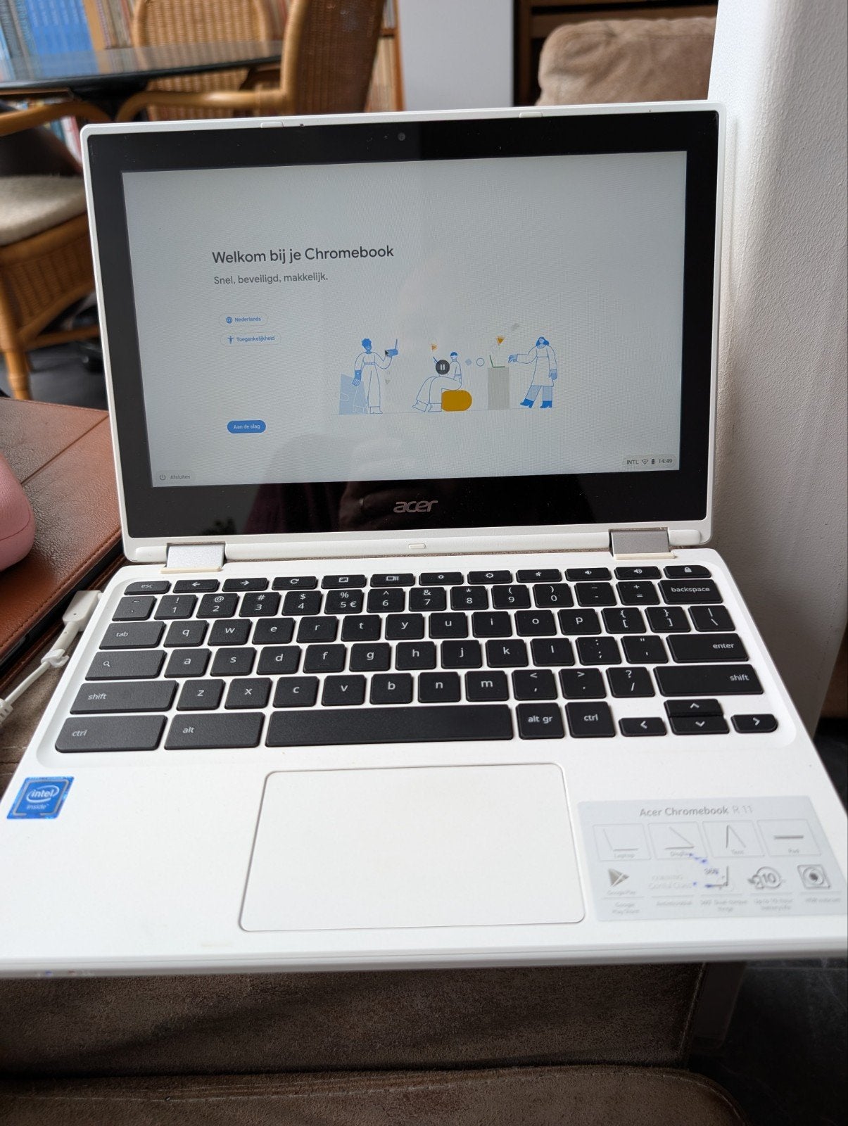 Acer Chromebook R11 CB5-132T - Gereset en schadevrij, Ophalen of Verzenden, 32 GB of minder, 4 GB of minder