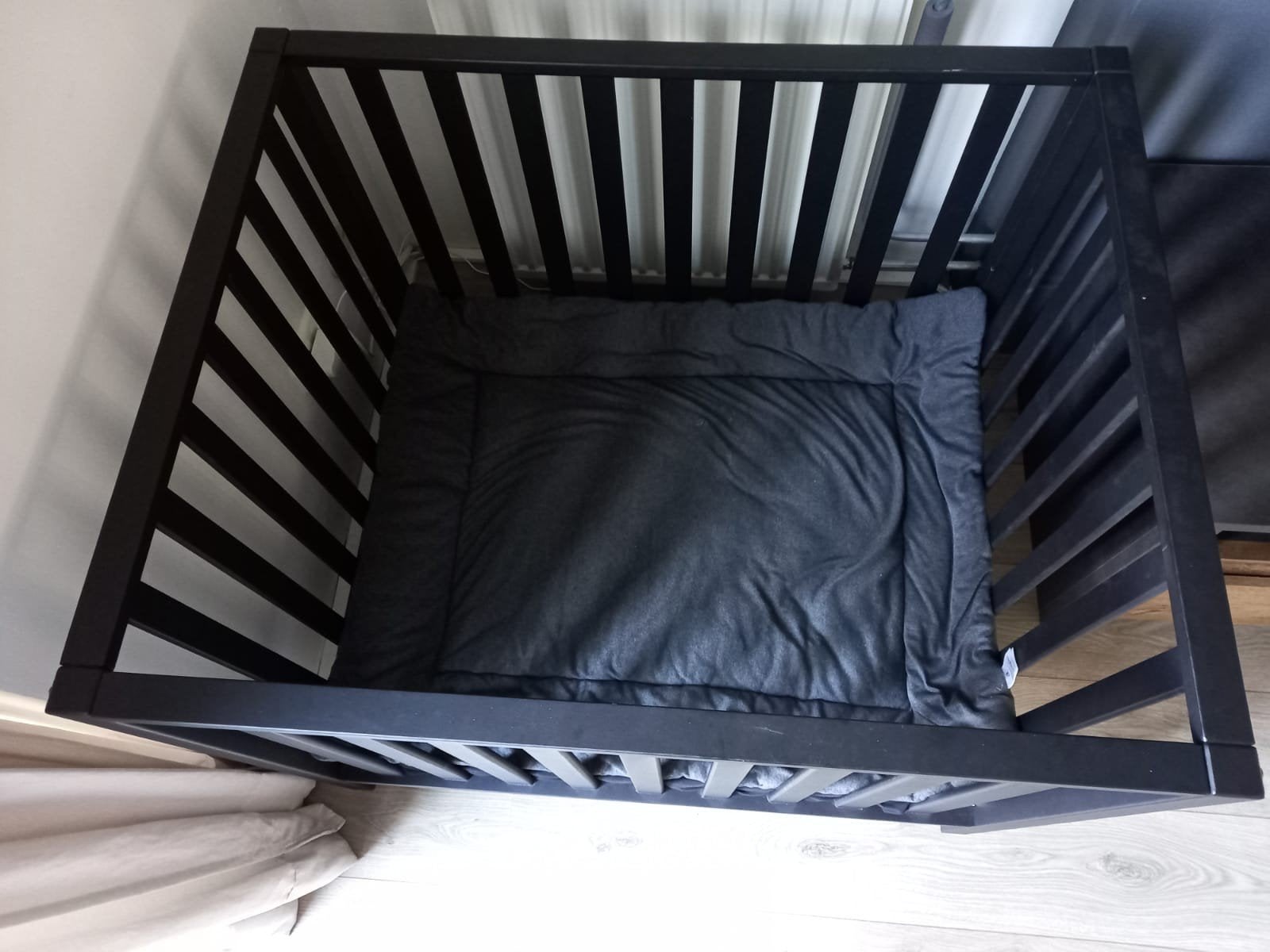 Babybox Mat Zwart, Kinderen en Baby's, Boxen, Zo goed als nieuw, Ophalen