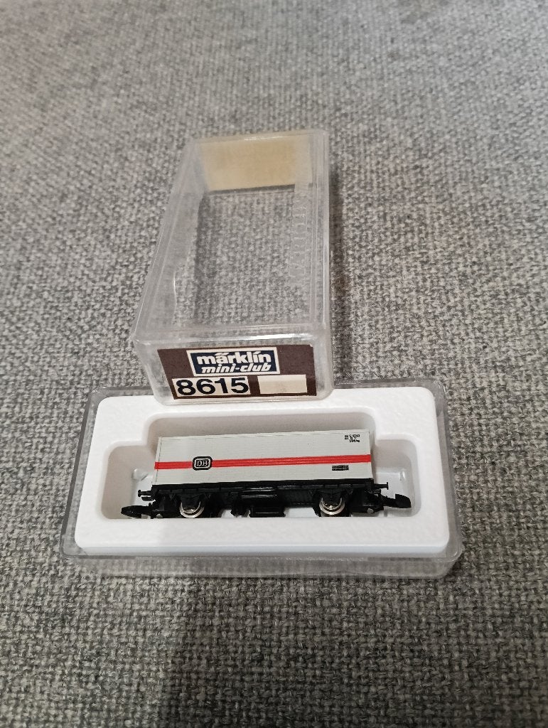 Marklin mini club Z spoor 8615 containerwagen DB, Wisselstroom, Wagon, Ophalen of Verzenden, Zo goed als nieuw