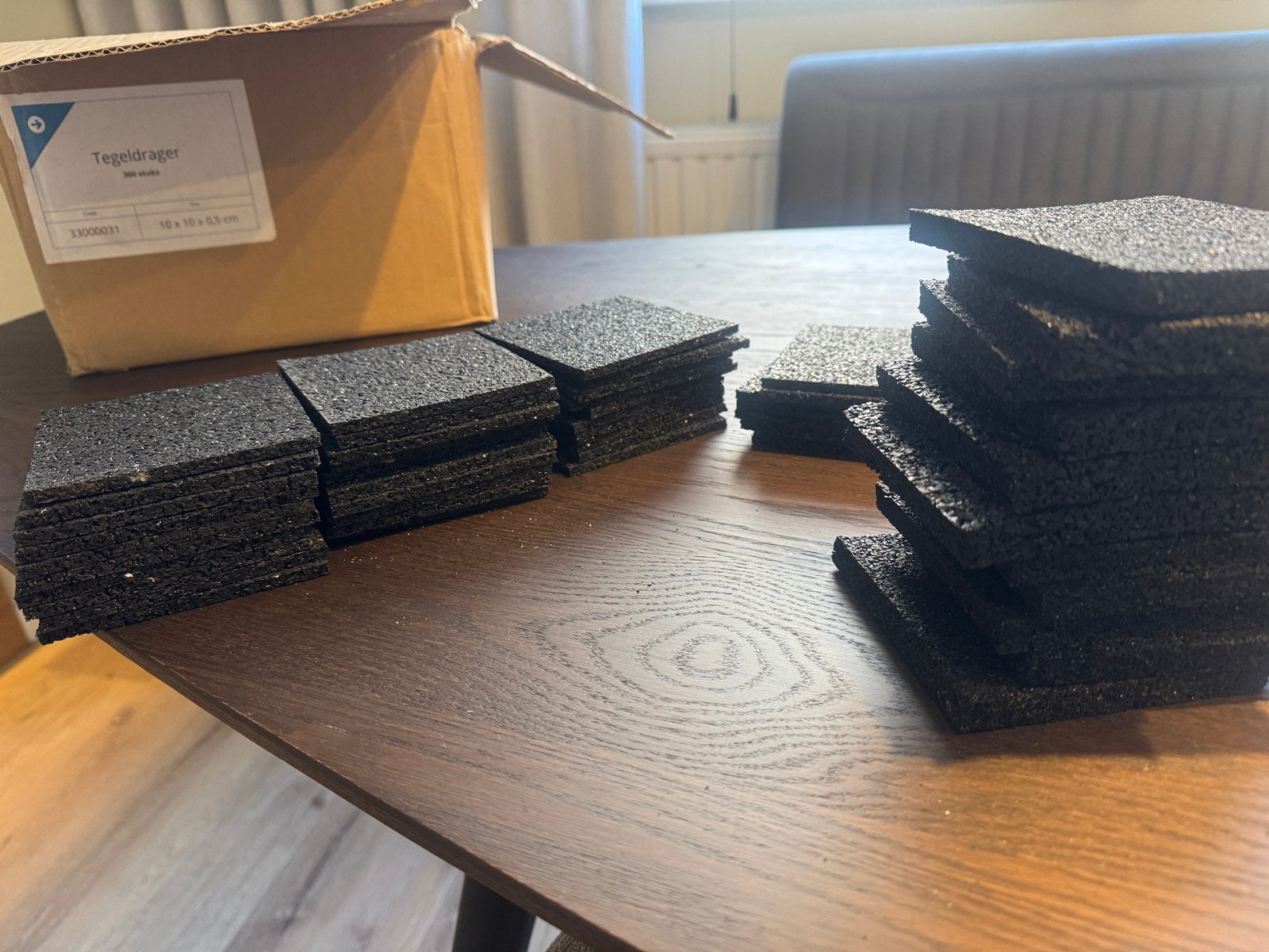 Rubberen tegeldragers 10x10 cm (diverse diktes), Ophalen, Overige typen, Rubber, Nieuw