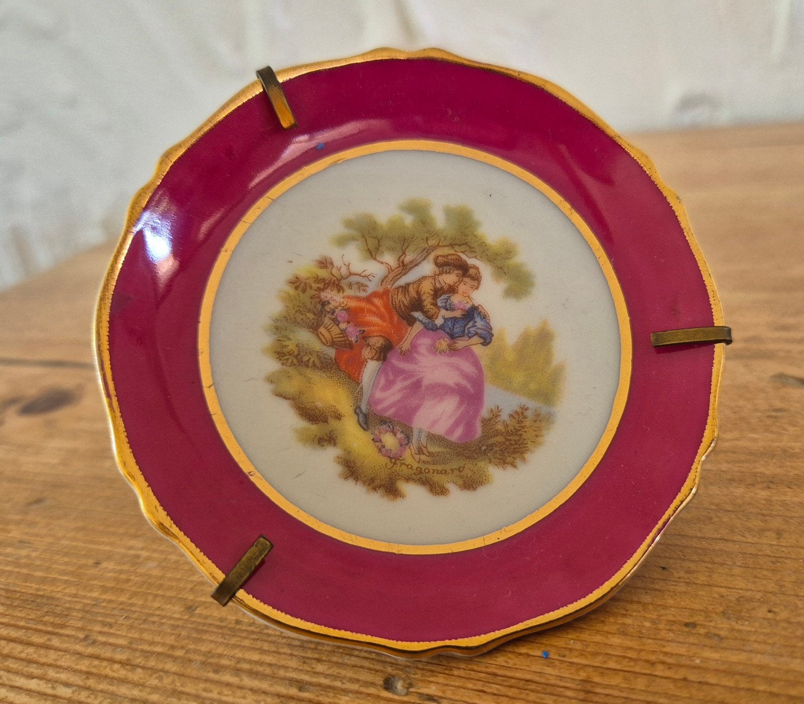 Antiek Porseleinen bordje (klein) Goumot-Labesse Limoges, Ophalen of Verzenden