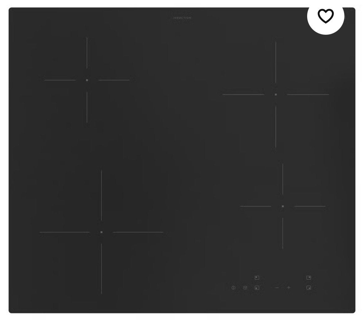 IKEA inductie kookplaat, Ophalen, 4 kookzones, Zo goed als nieuw, Inbouw