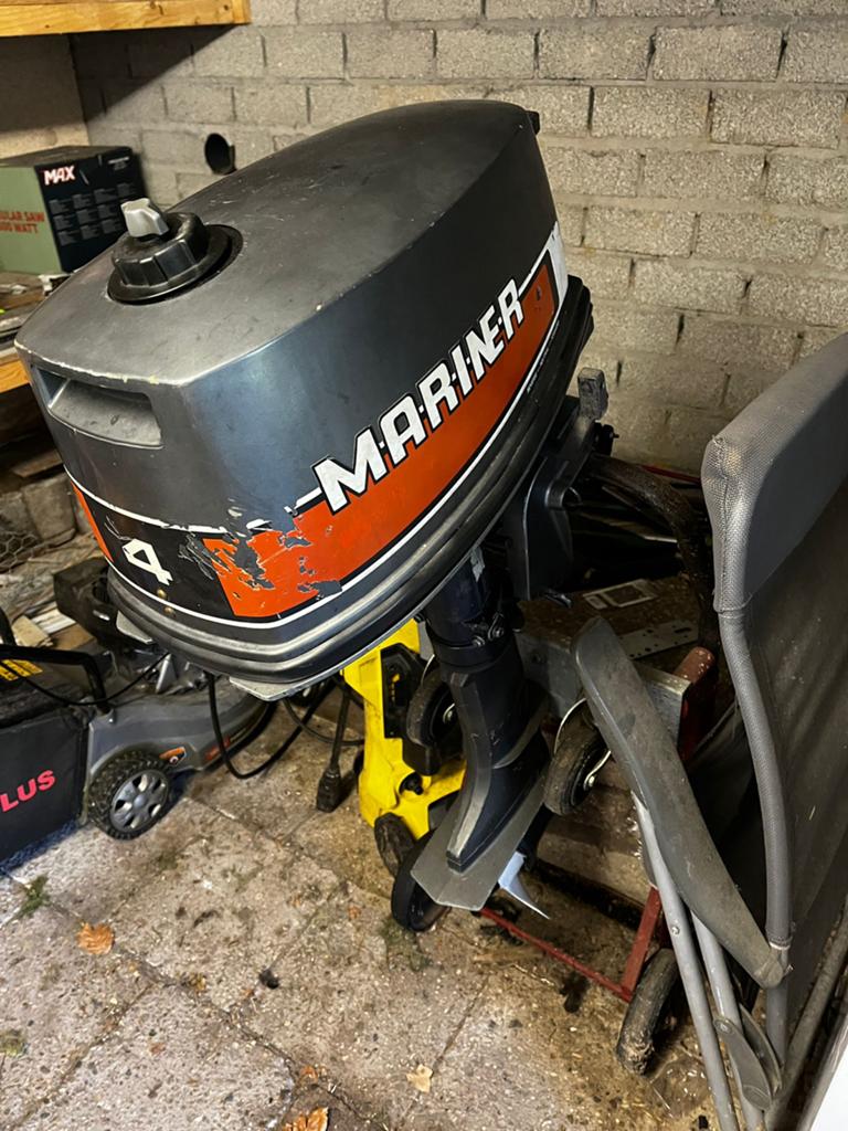 Mariner 4 pk buitenboordmotor, Ophalen, Gebruikt, Minder dan 5 pk, Buitenboordmotor