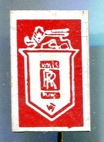 Rolls Royce rood op blik auto speldje ( C_217a), Ophalen of Verzenden, Zo goed als nieuw, Transport, Speldje of Pin