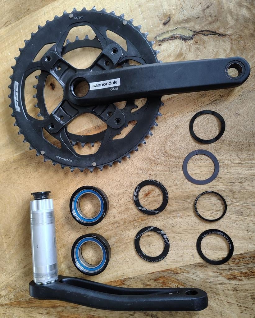 Cannondale One Crankset 50/34 175, Ophalen of Verzenden, Gebruikt, Crankstel of Pedalen, Cannondale