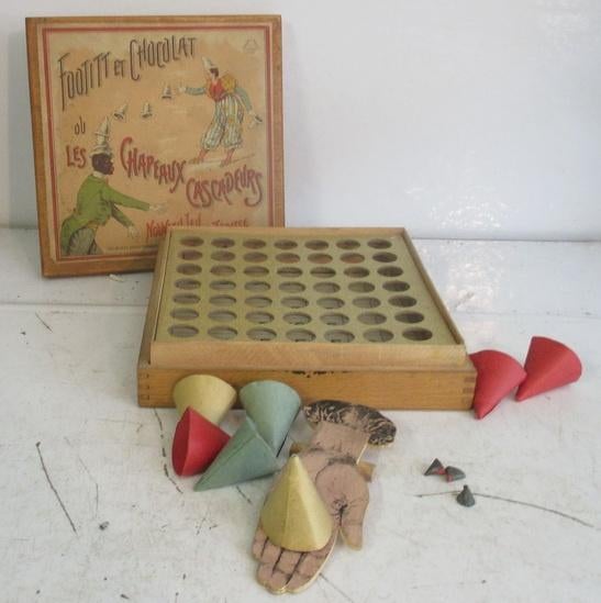 antiek gezelschapsspel clowns en handje dexterity game, Verzenden