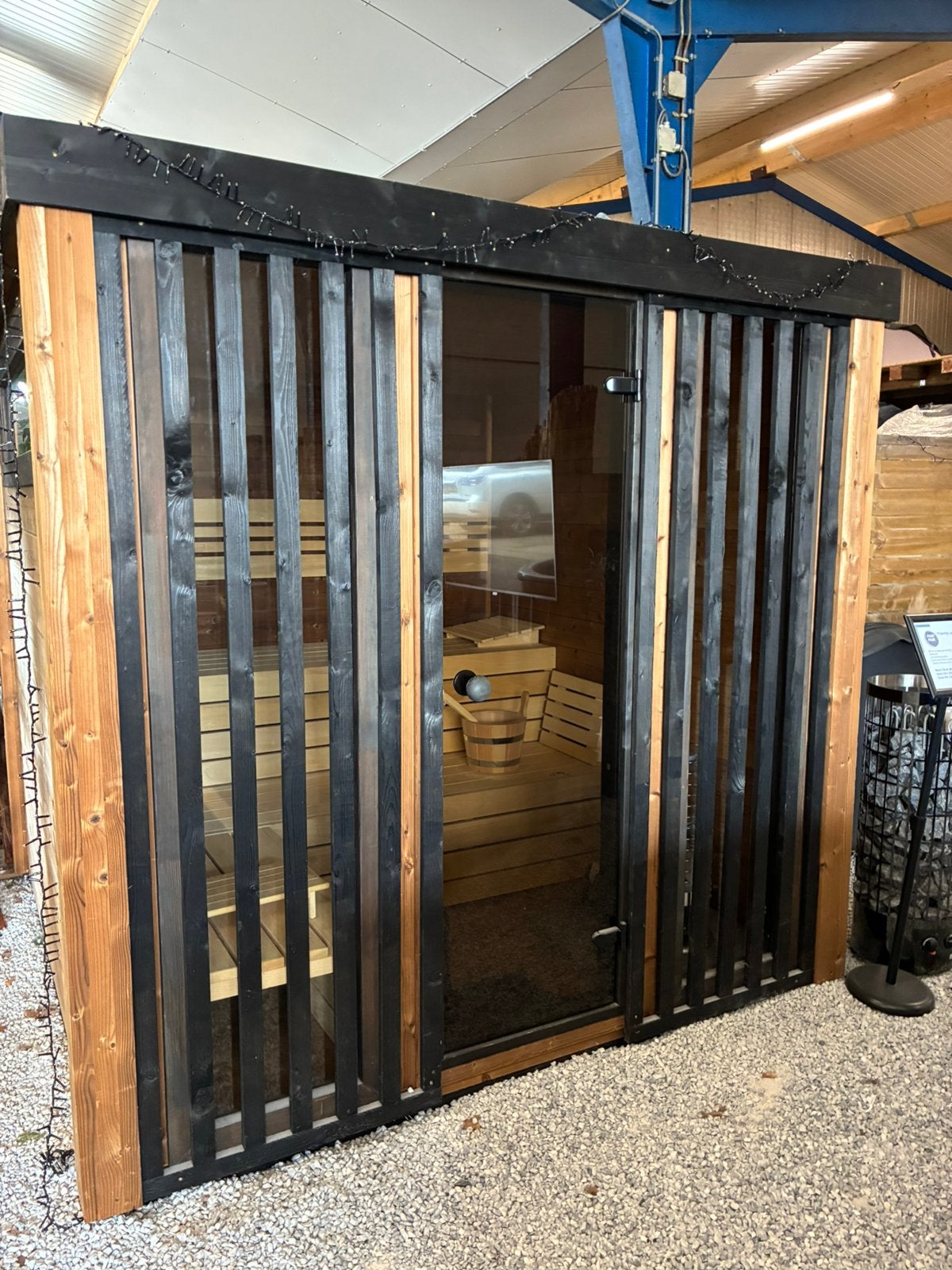 Sauna demo model - 200cm - led -THERMO WOOD-direct leverbaar, Ophalen, 7921AE, Fast Fair b.v., Complete sauna