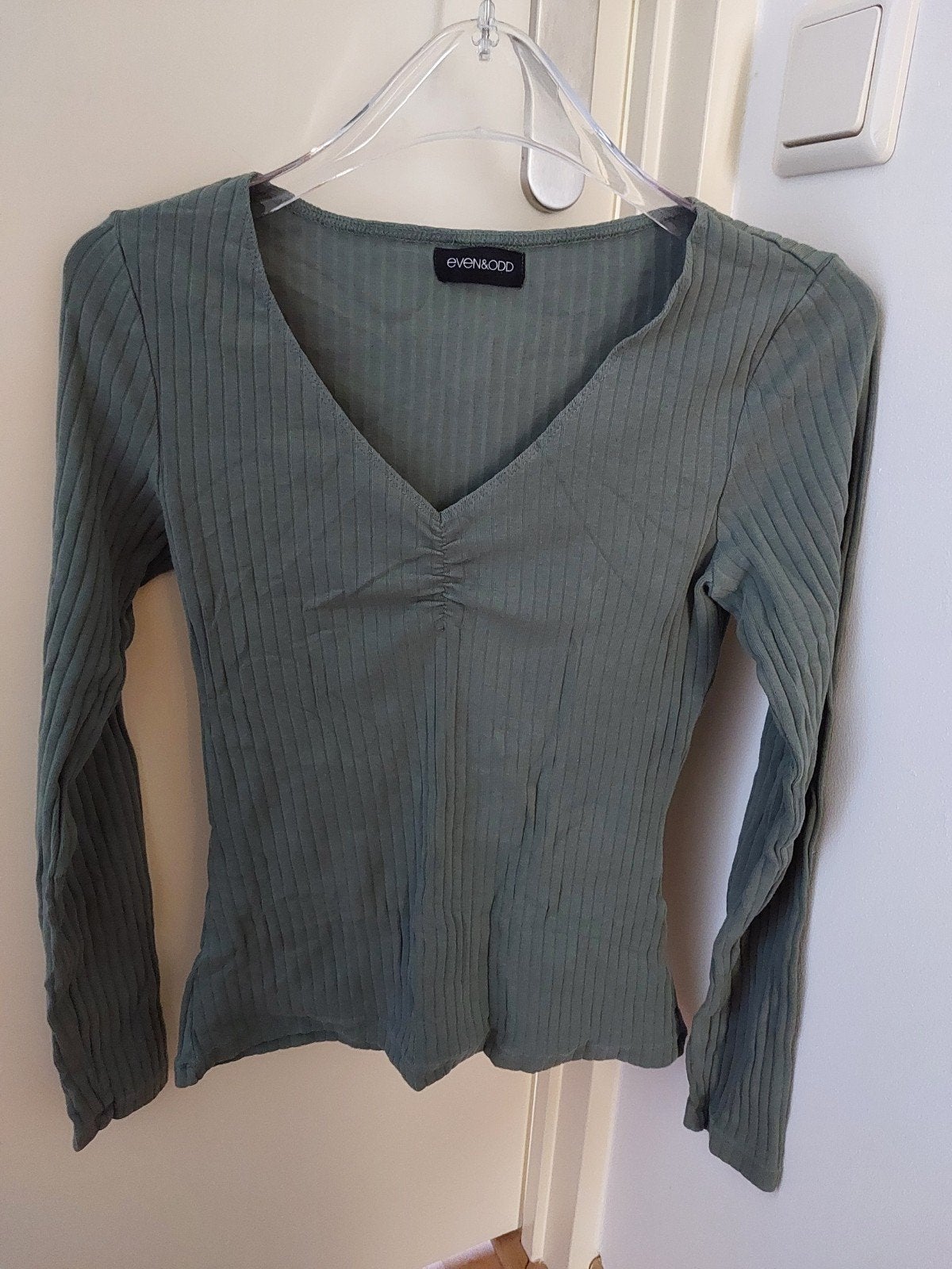 Even & Odd top, shirtje maat s, groen, v-hals, Lange mouw, Gedragen, Groen, Even&Odd