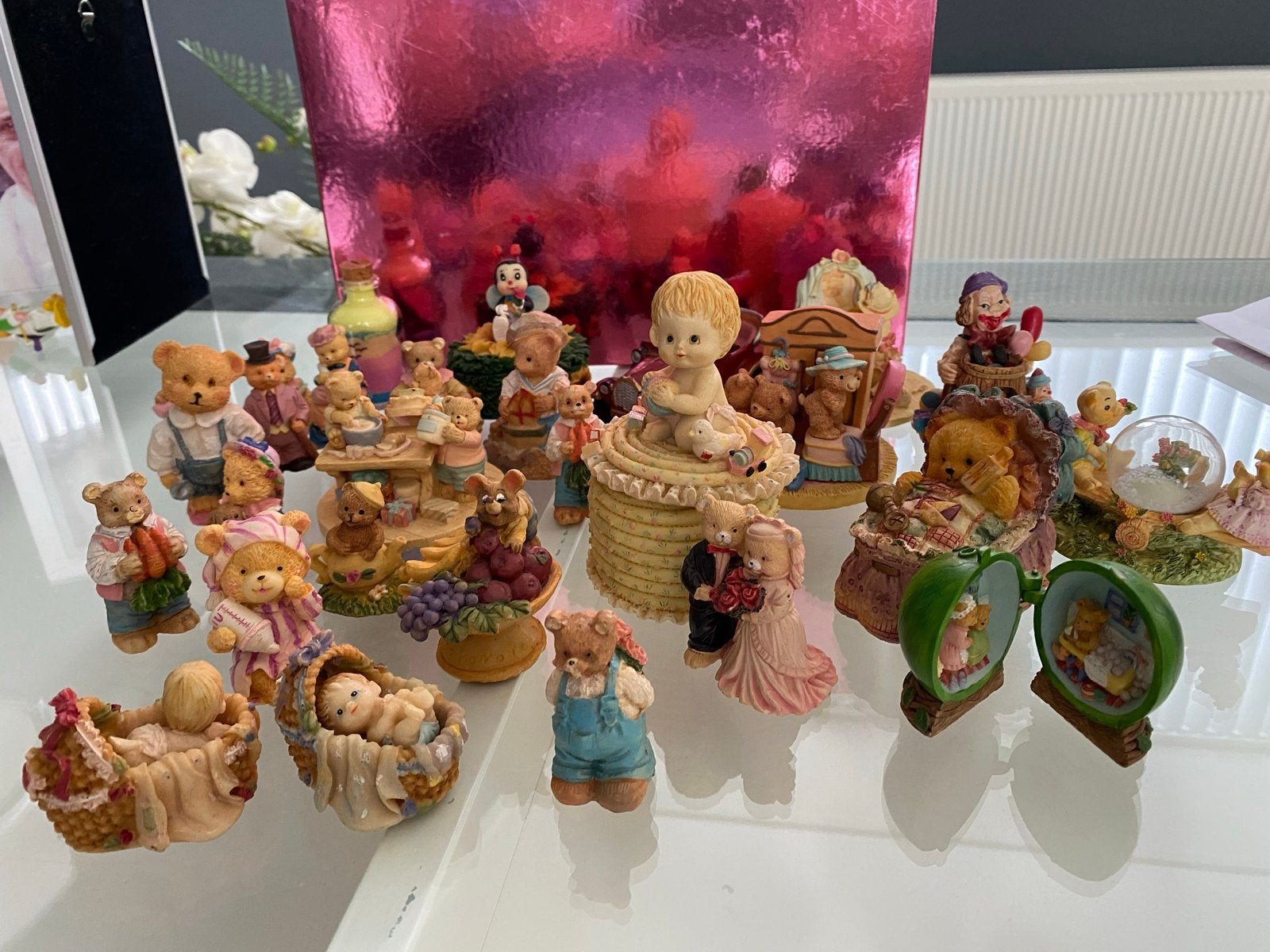 Grote collectie teddybeer beeldjes, Ophalen, Gebruikt