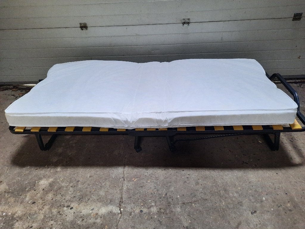 Opklapbed / vouwbed 90x190 als nieuw, Ophalen, 90 cm, Eenpersoons, 190 cm of minder