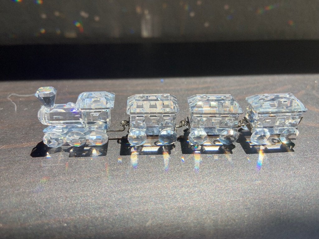 Swarovski Treinstel mini 4 stuks incl. doos & certificaat &, Ophalen of Verzenden, Nieuw, Figuurtje