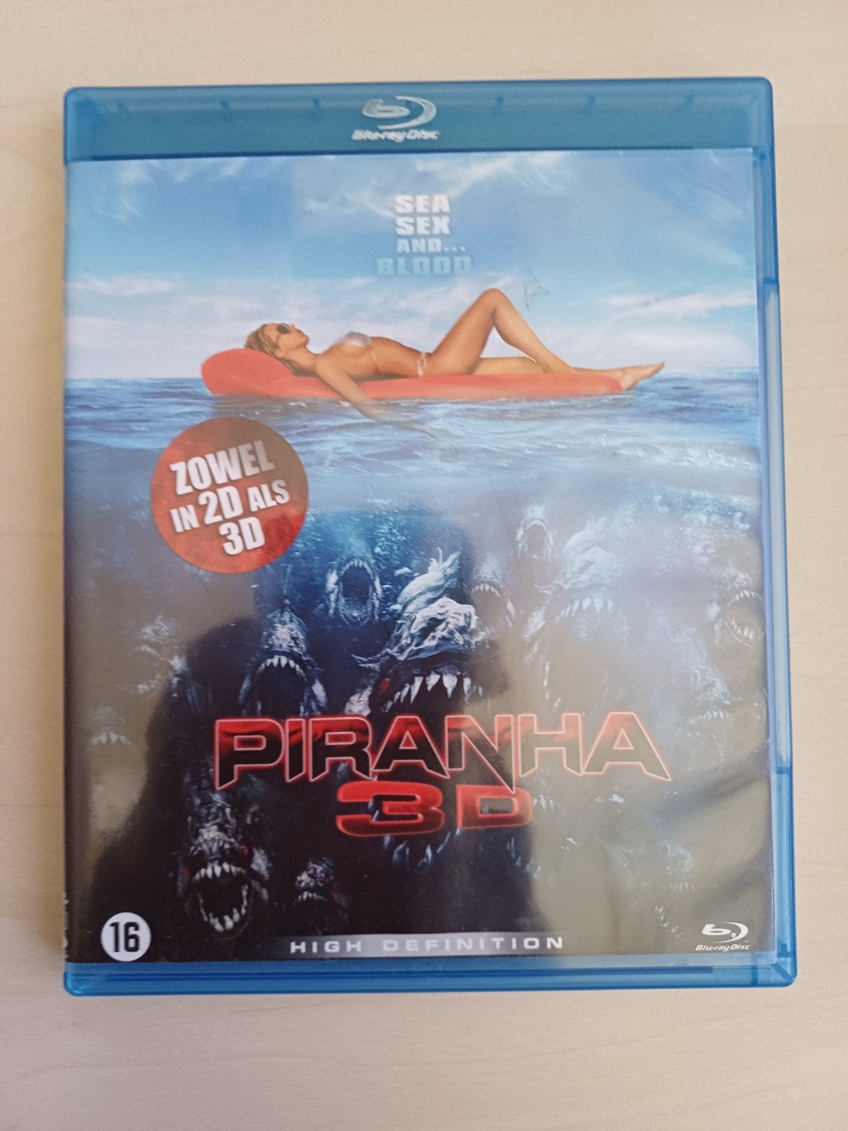 Piranha 3D Blu-ray (geen  2D versie), Cd's en Dvd's, Blu-ray, Ophalen of Verzenden, Zo goed als nieuw, Actie