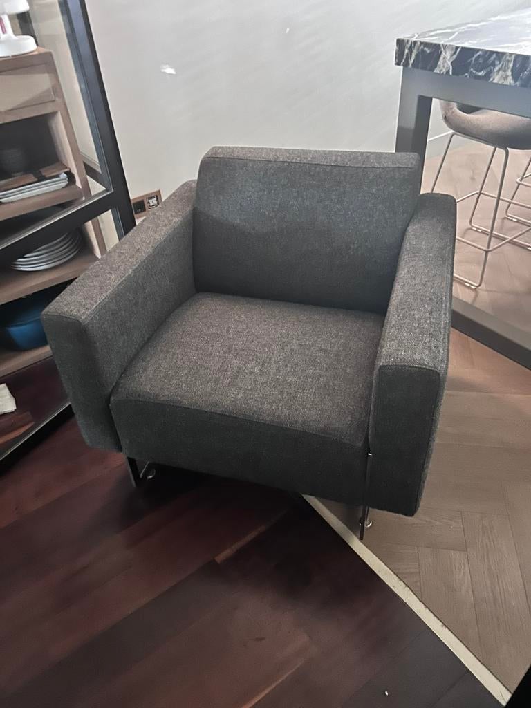 Artifort Mare fauteuil Amdal 180 Grijs, Ophalen, Zo goed als nieuw, 75 tot 100 cm