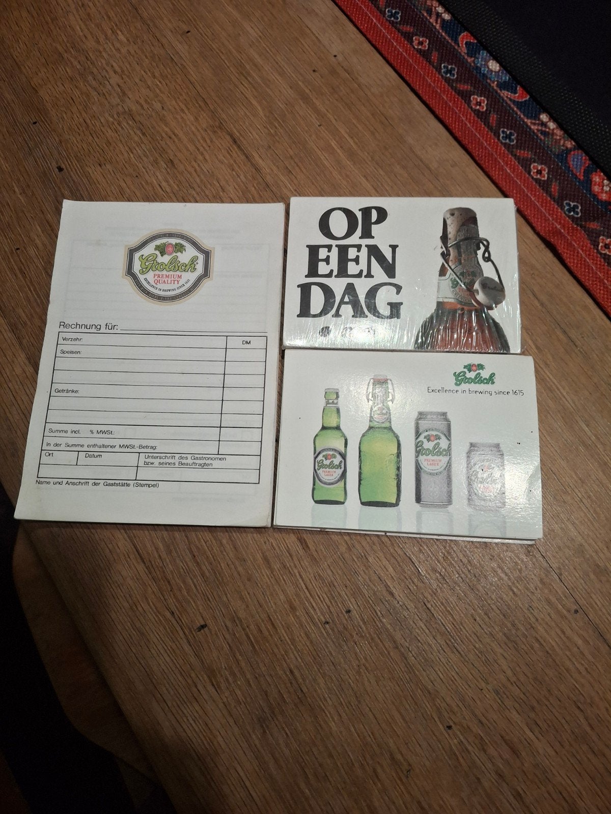 Grolsch boekjes en bonnen - Reclame en verzamelobjecten, Ophalen of Verzenden