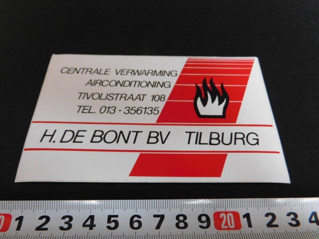 sticker 708 tilburg h de bont bv cv airco tivolistraat 108, Ophalen, Zo goed als nieuw