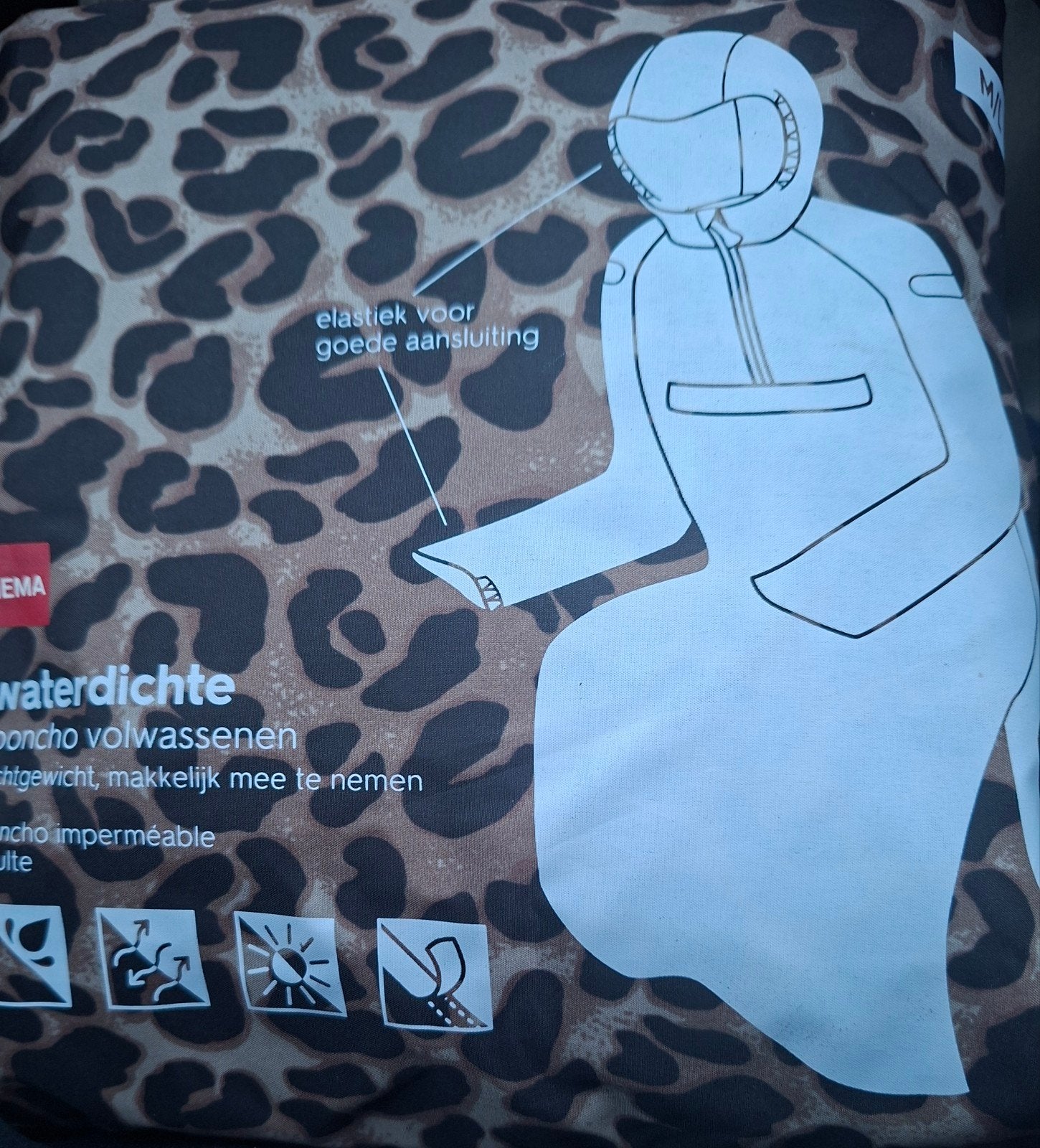 Waterdichte Regenponcho voor Volwassenen - Lichtgewicht, Ophalen, Nieuw, Regenpak, Dames