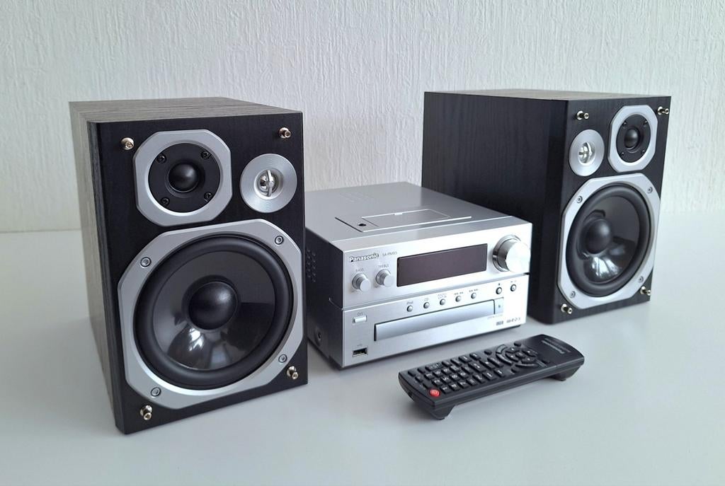 PANASONIC SA-PMX5  CD-RECEIVER / USB / AUX, Microset, Tuner of Radio, Zo goed als nieuw, Ophalen