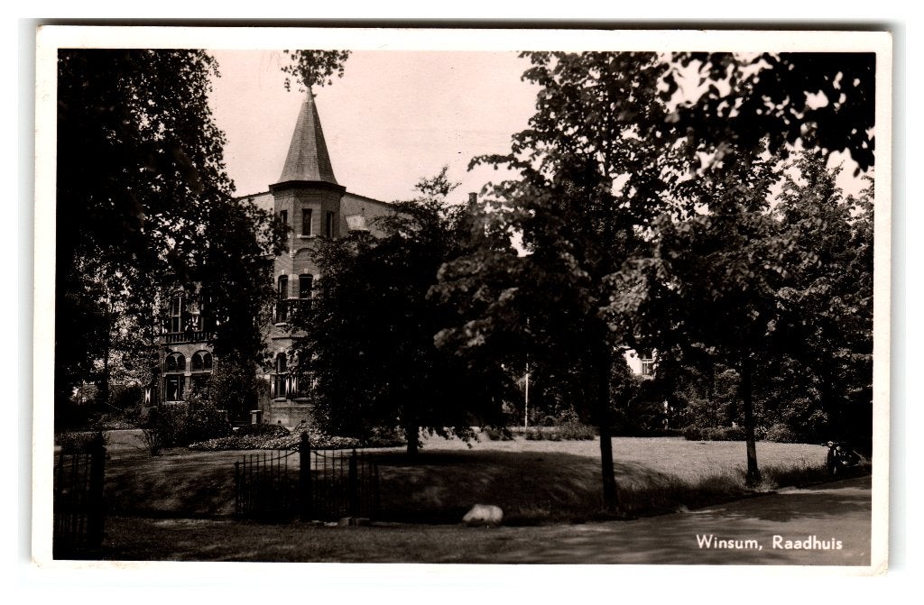 Winsum, Raadhuis, Verzenden, 1940 tot 1960, Gelopen, Groningen