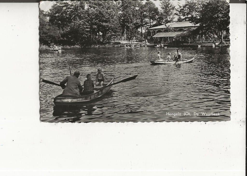 Hengelo De Waarbeek met roeiboten 20-9-1961, Ophalen of Verzenden, 1940 tot 1960, Gelopen, Gelderland