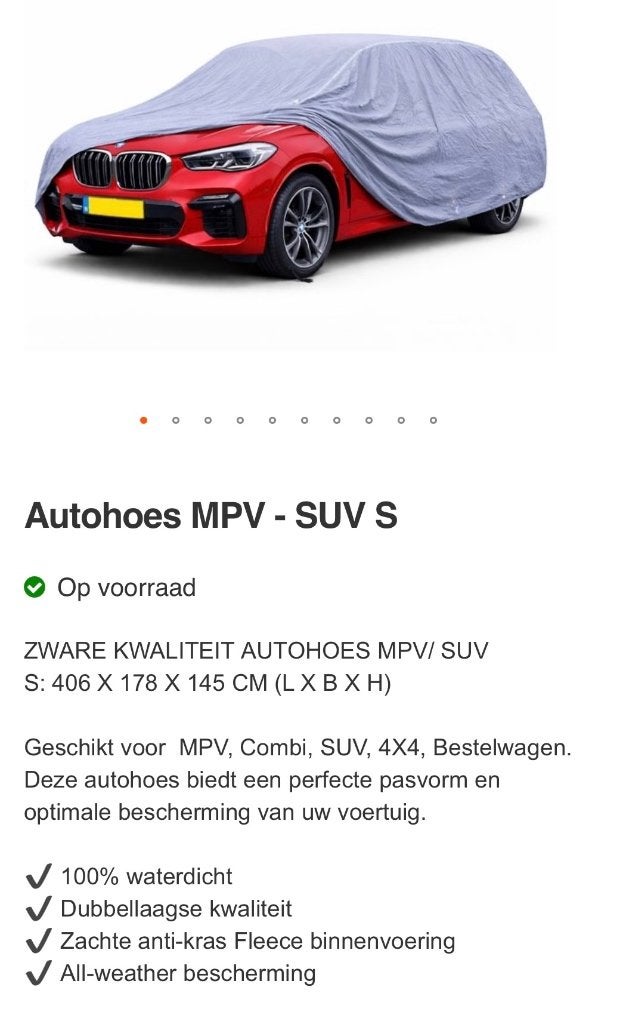 Autohoes, Ophalen, Zo goed als nieuw