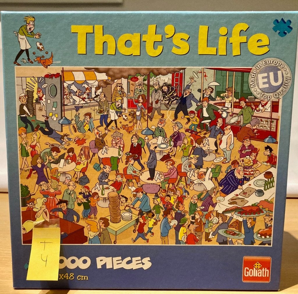 T4  legpuzzel Thats life 1000 stukjes, Ophalen of Verzenden, 500 t/m 1500 stukjes, Zo goed als nieuw, Legpuzzel