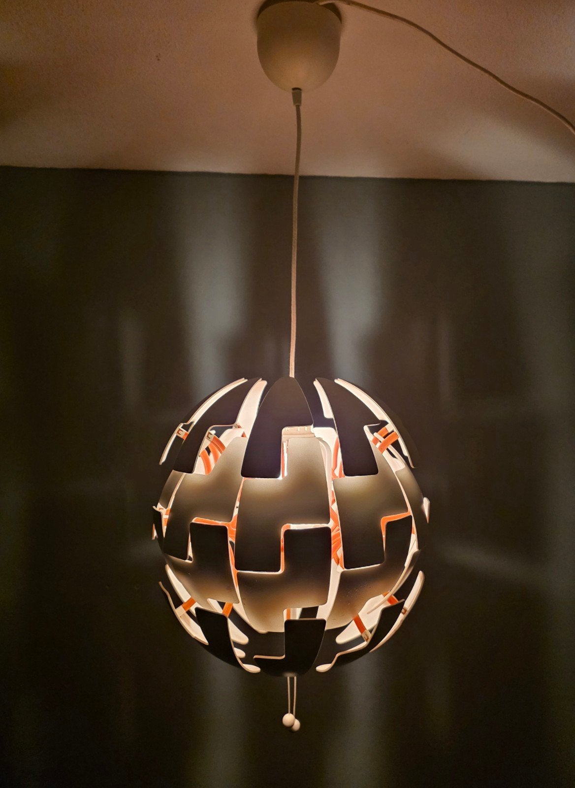 Ikea PS 2014 hanglamp wit/oranje, Ophalen of Verzenden