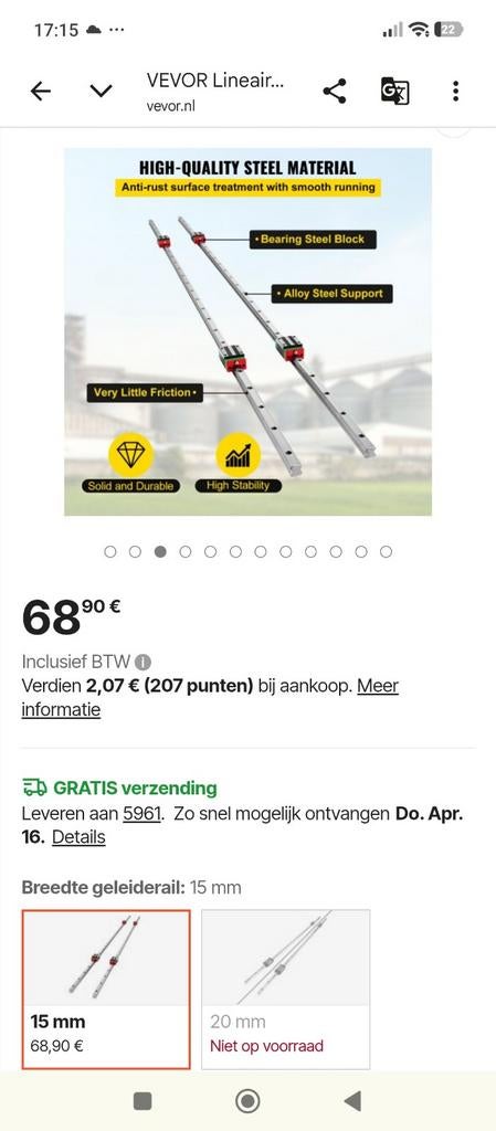 Sculpfun laser Lineaire rails nieuw let op 1 van de 2, Ophalen of Verzenden, Nieuw, Elektrisch