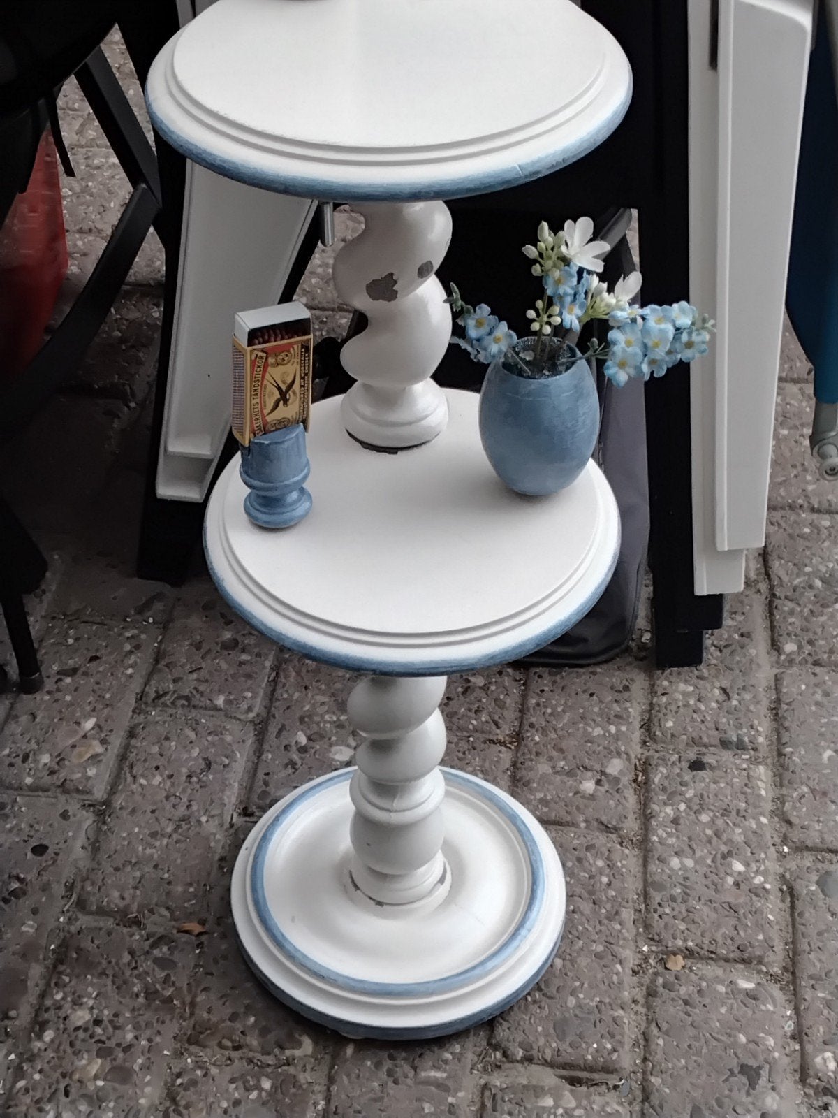 Vintage houten bloemen/ rook tafeltje jaren 60, Ophalen of Verzenden