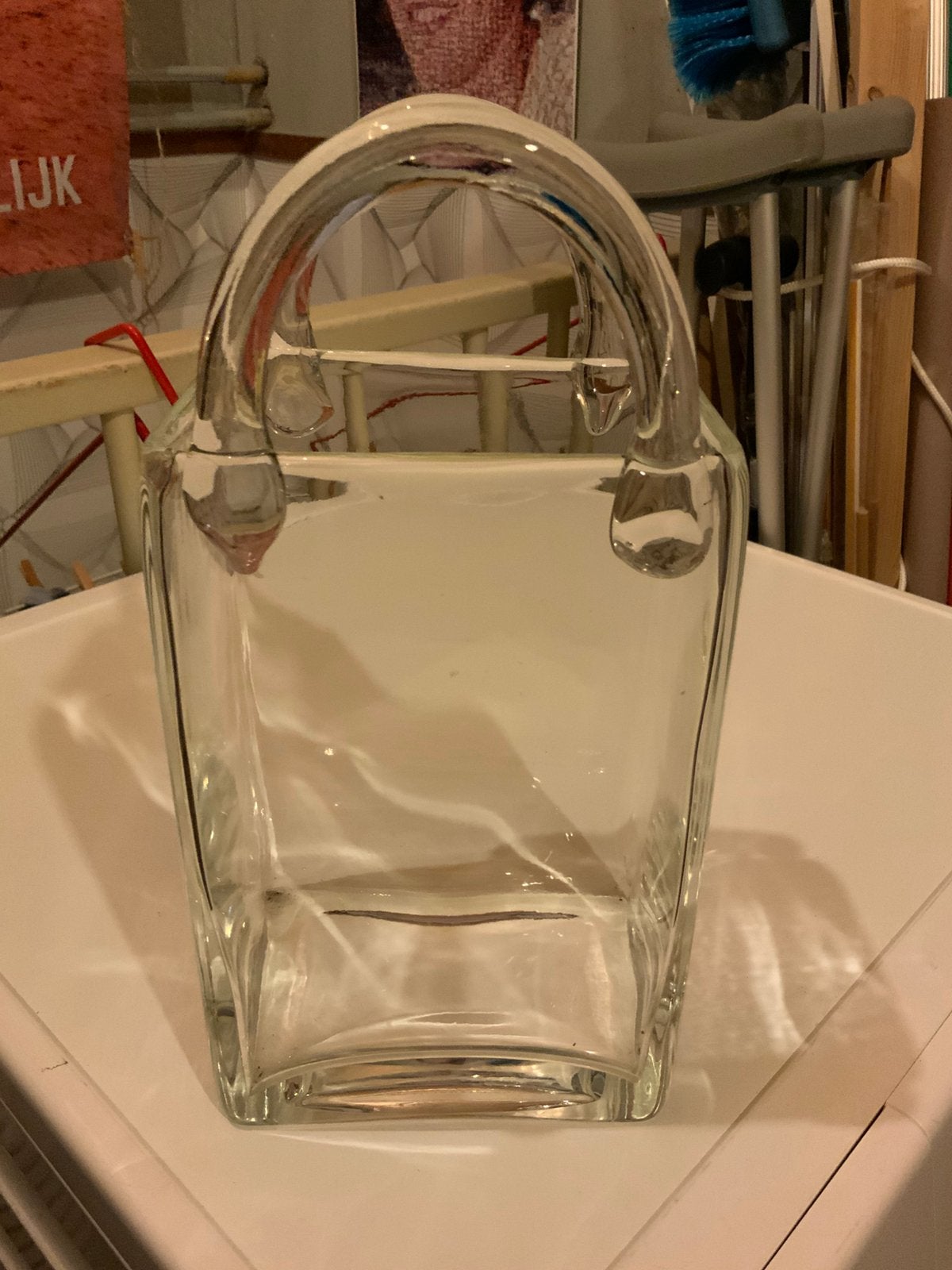 Leuke tas gemaakt van dik glas., Ophalen of Verzenden, Zo goed als nieuw