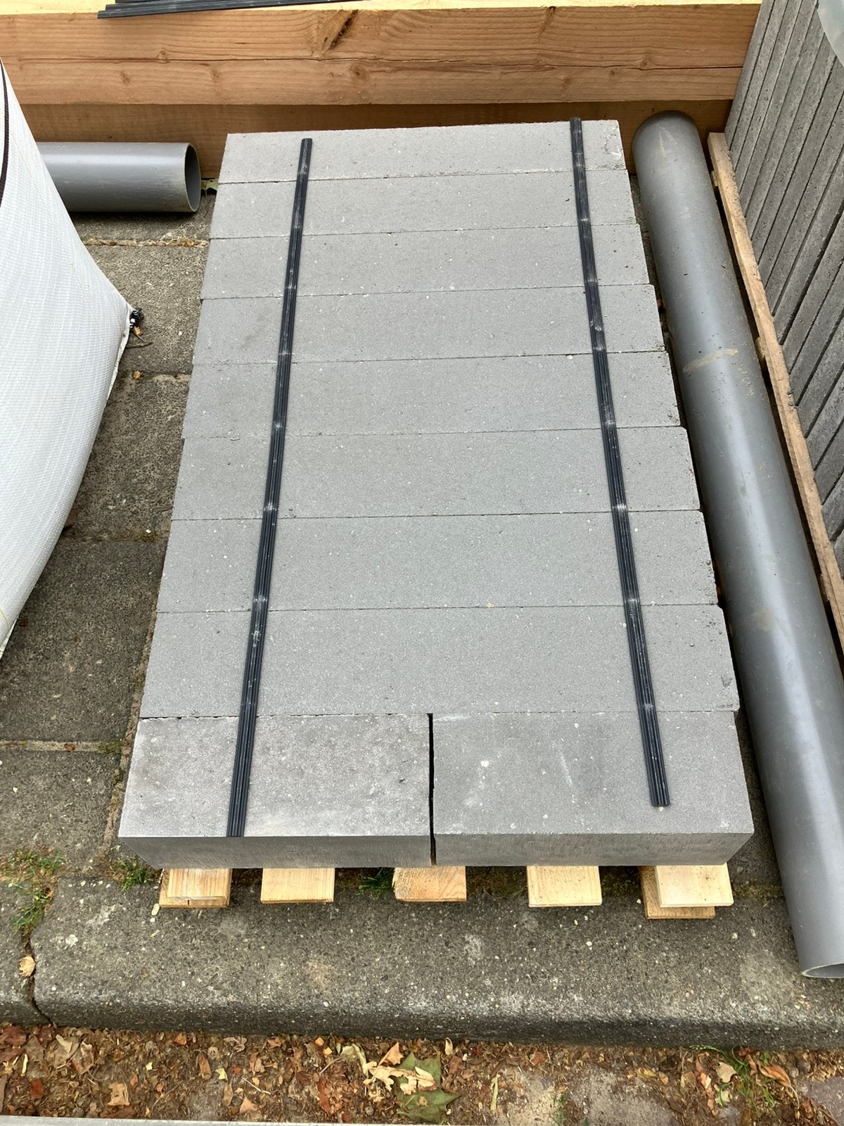 Excluton stapelblok Linia grijs 60x12x12 cm, Ophalen, Overige typen, Nieuw, Minder dan 5 m²