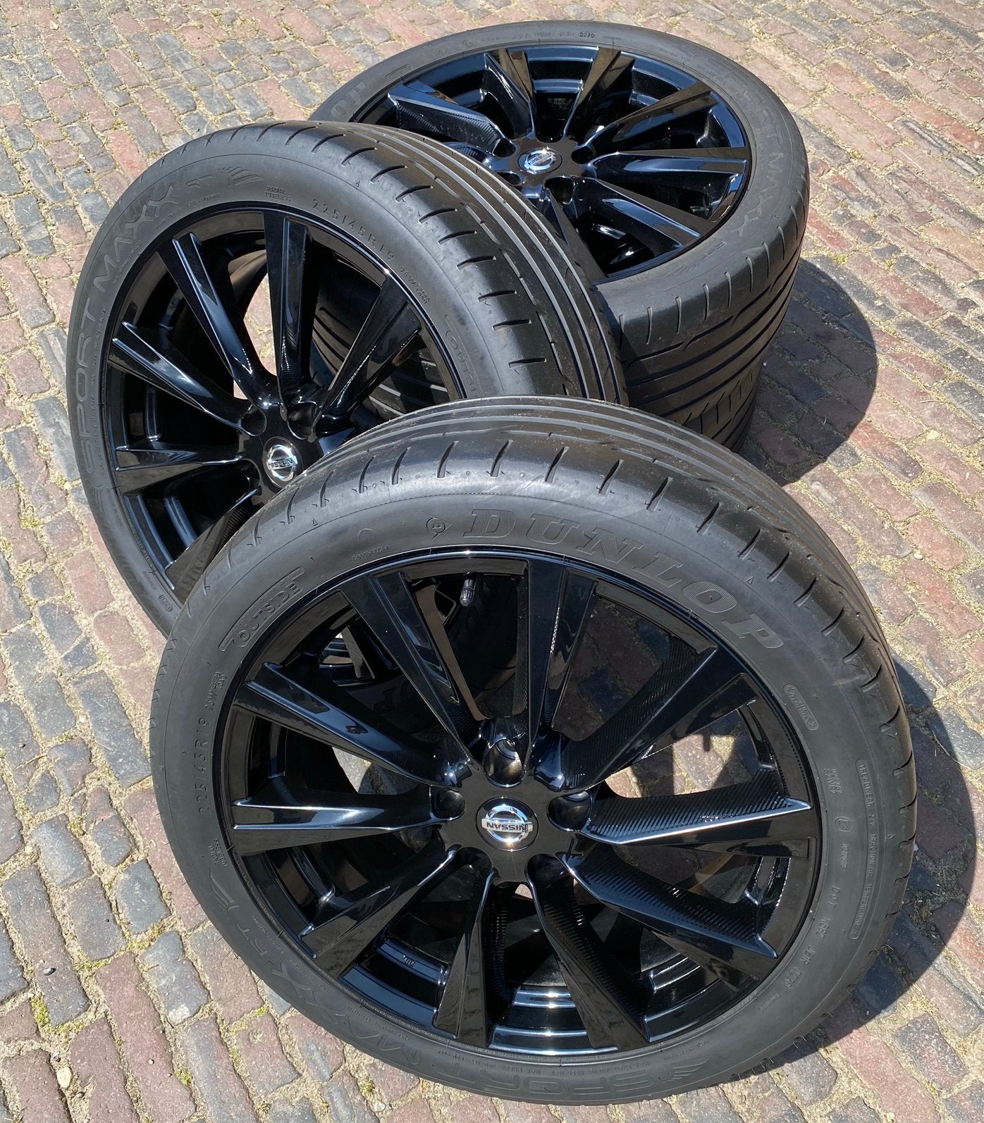 19” Nissan Qashqai Midnight velgen + TPMS + Dunlop banden, Auto-onderdelen, Banden en Velgen, 19 inch, Banden en Velgen, Ophalen of Verzenden