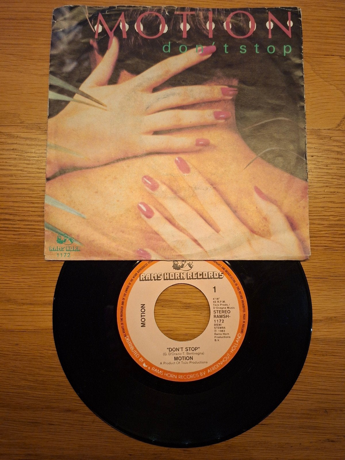 Motion - Don't Stop (Vinyl Single), Gebruikt, 7 inch, Ophalen of Verzenden, Pop
