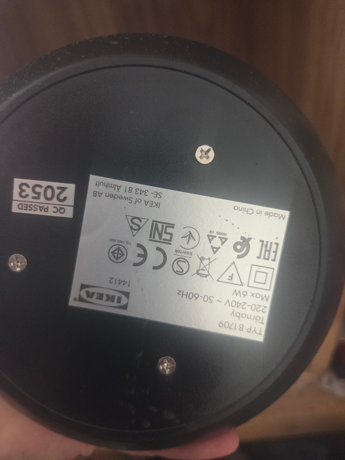 IKEA Tarnaby Tafellampen - Set van 2, E14 (klein), Ophalen of Verzenden, Zwart, Glas