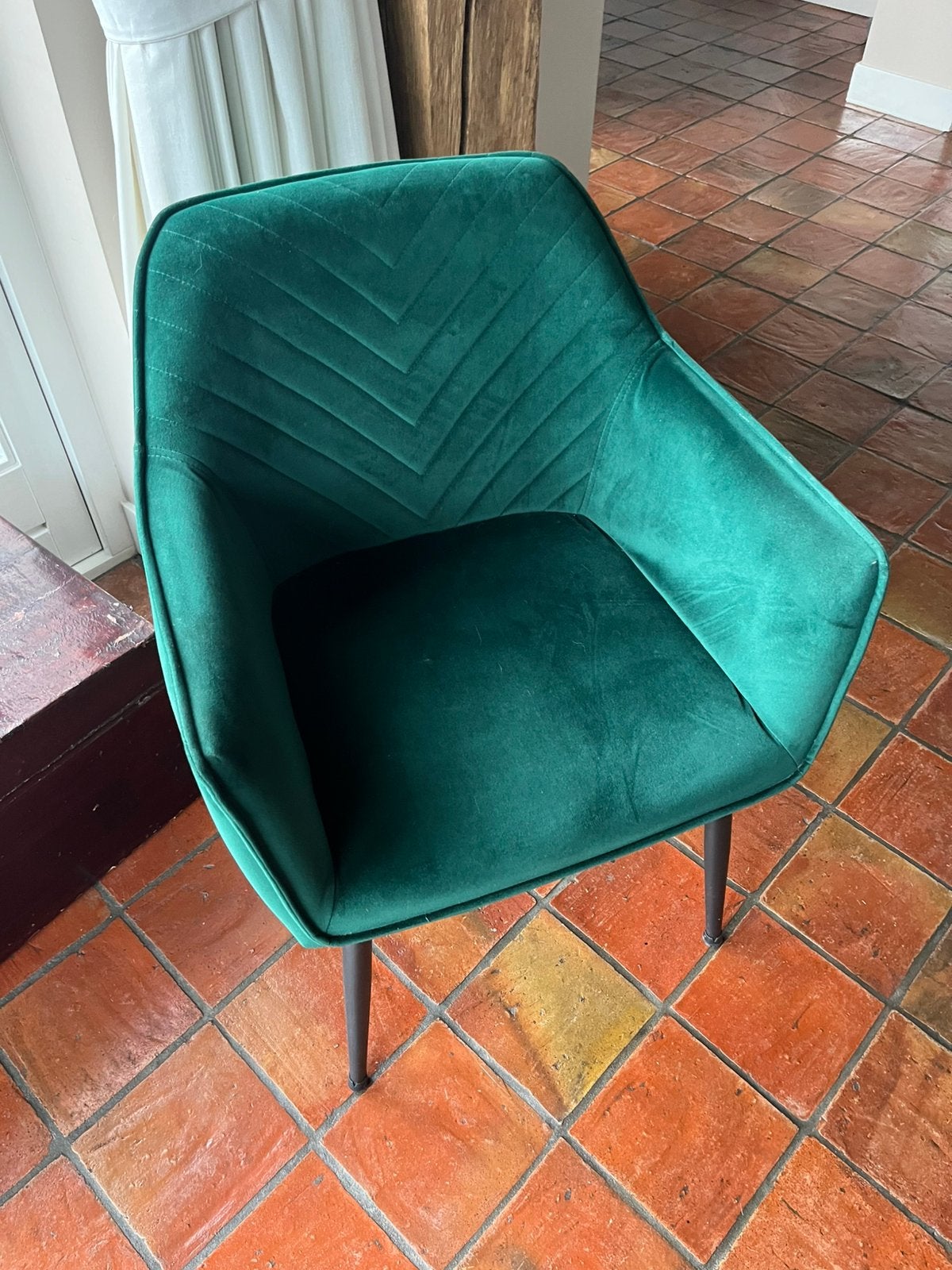 Zes eetkamerstoelen, Ophalen, Gebruikt, Overige kleuren, Stof