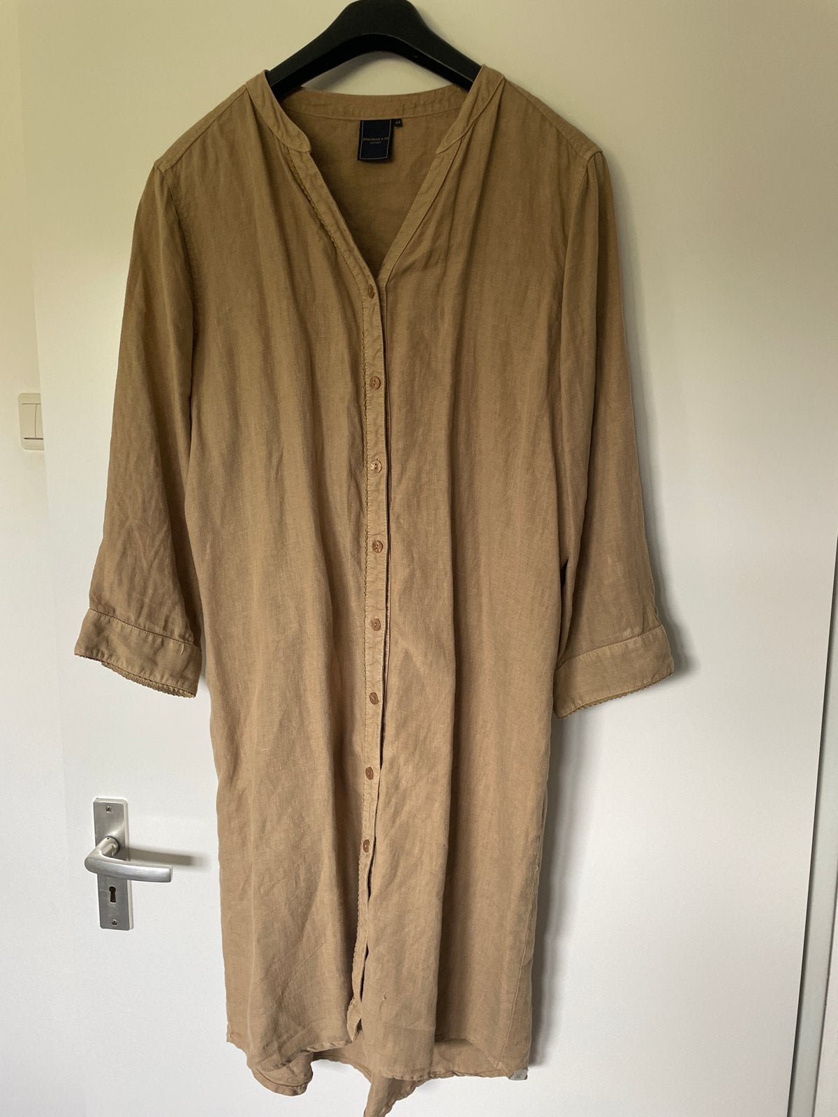 Josephine & Co linnen jurk maat 44, Beige, Maat 42/44 (L), Ophalen of Verzenden, Zo goed als nieuw