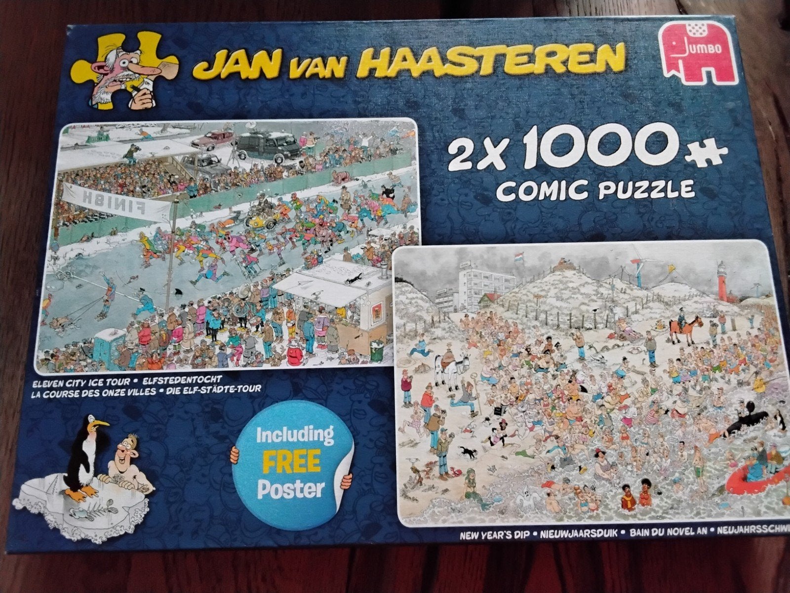 Jan van haasteren 2 x 1000 stukjes, Ophalen of Verzenden, 500 t/m 1500 stukjes, Zo goed als nieuw