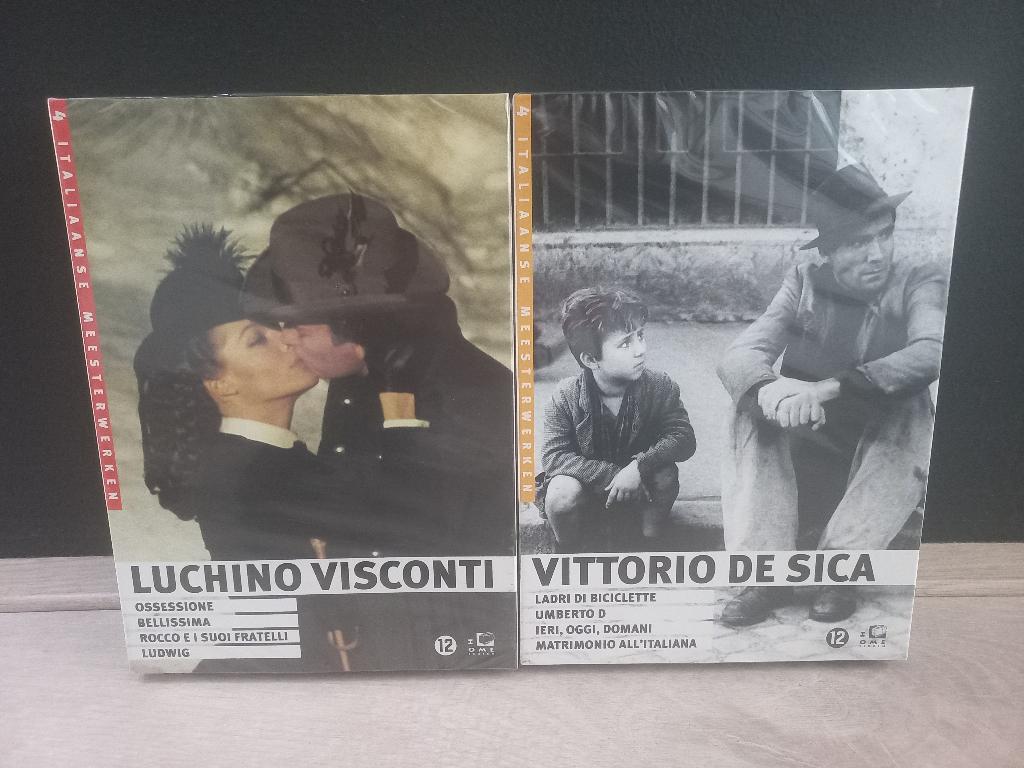 Luchino Visconti (4xDVD BOX) + Vittorio De Sica (4xDVD BOX), Cd's en Dvd's, Dvd's | Filmhuis, Alle leeftijden, Boxset, Nieuw in verpakking