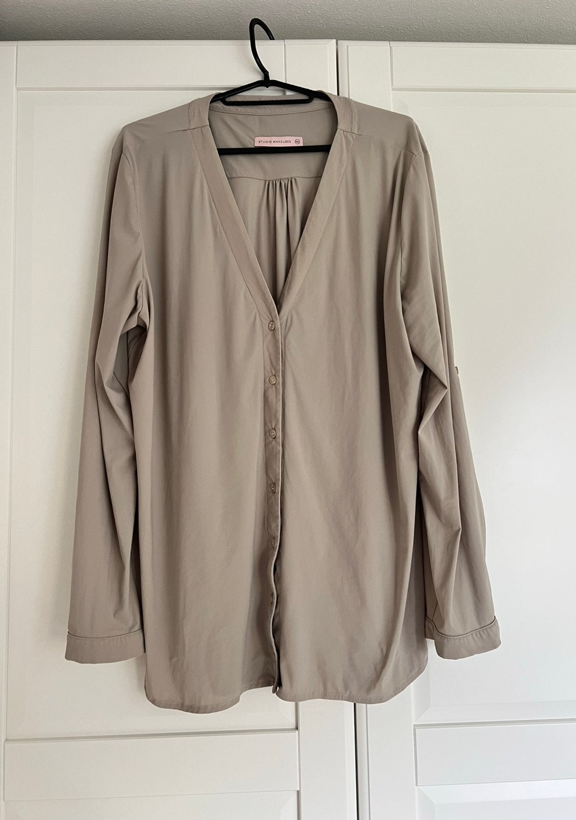 Studio anneloes evi blouse XXL beige travelstof, Beige, Maat 46/48 (XL) of groter, Ophalen of Verzenden, Zo goed als nieuw