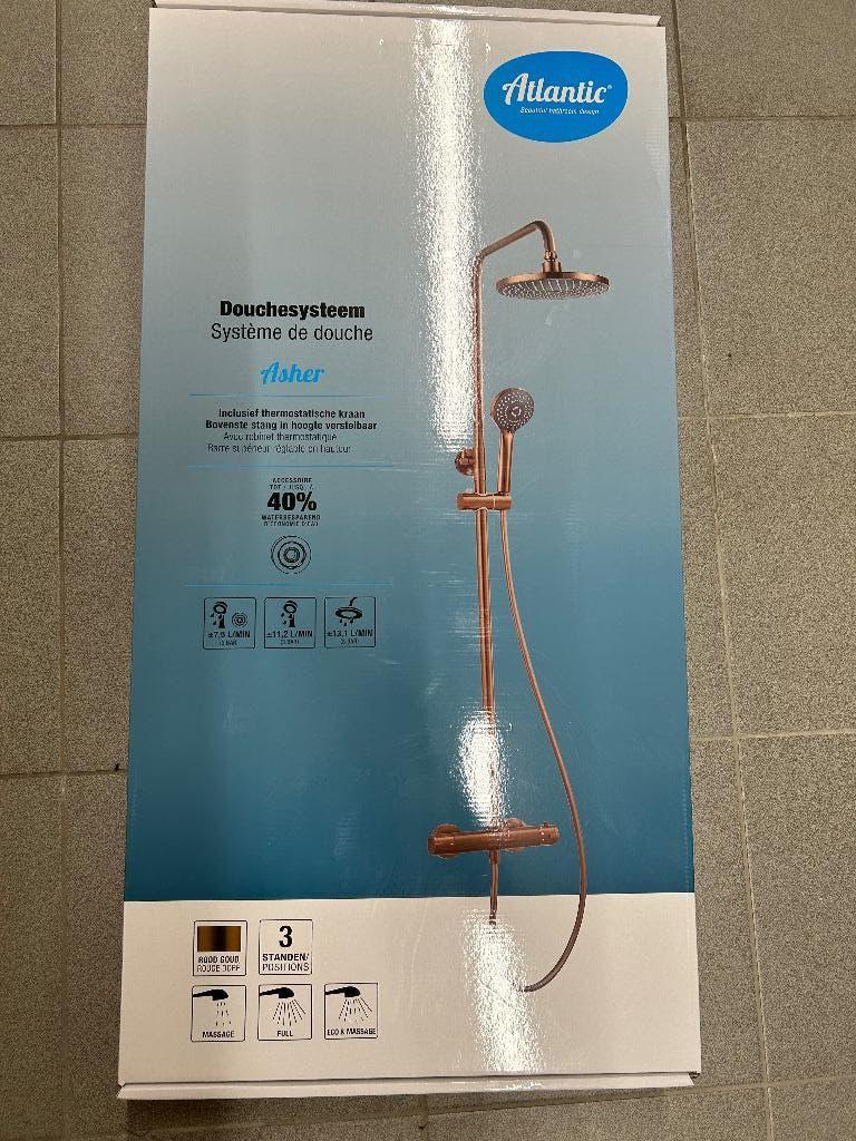 NIEUW: Atlantic Asher doucheset met thermostatische kraan, Ophalen, Nieuw, Koper, Douche
