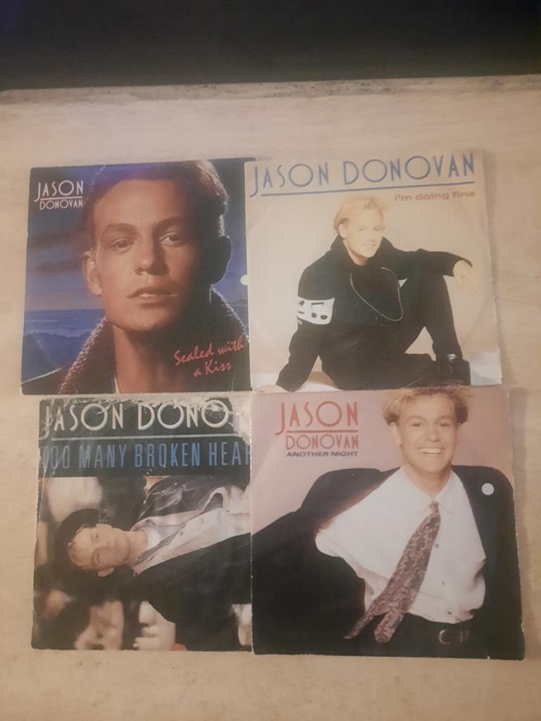 7x vinyl singels van Jason Donovan, Ophalen of Verzenden, Zo goed als nieuw, Overige formaten