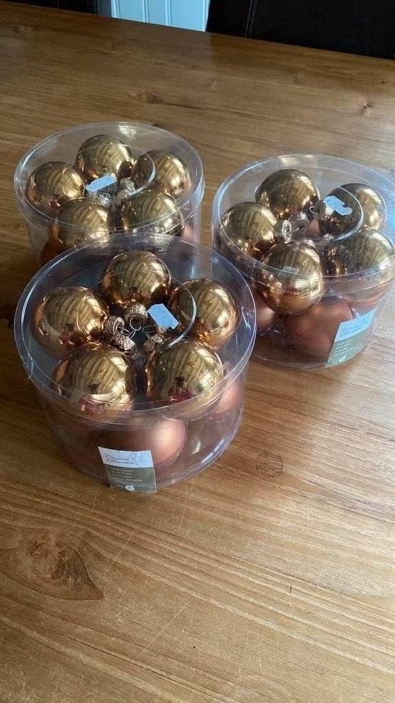 30 nieuwe Kerstballen van glas, Diversen, Ophalen of Verzenden, Nieuw