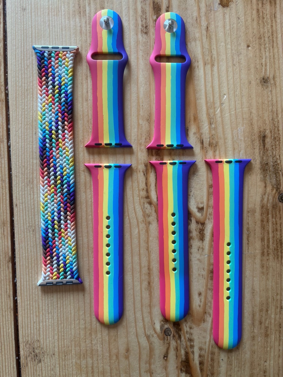 Orgineel Apple Watch bandjes Pride 42,44,45,46 mm, Ophalen of Verzenden, Zo goed als nieuw, Zwart, IOS
