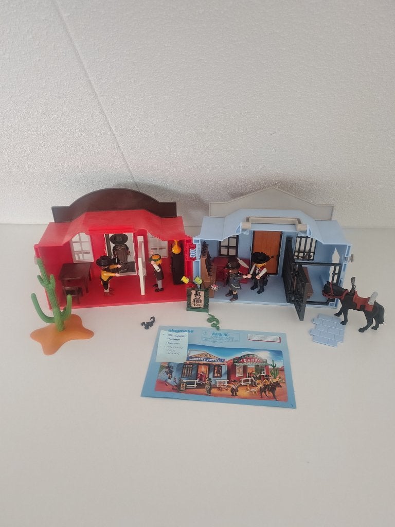 Playmobiel Meeneem Western stad, Gebruikt, Complete set, Overige typen, Ophalen of Verzenden