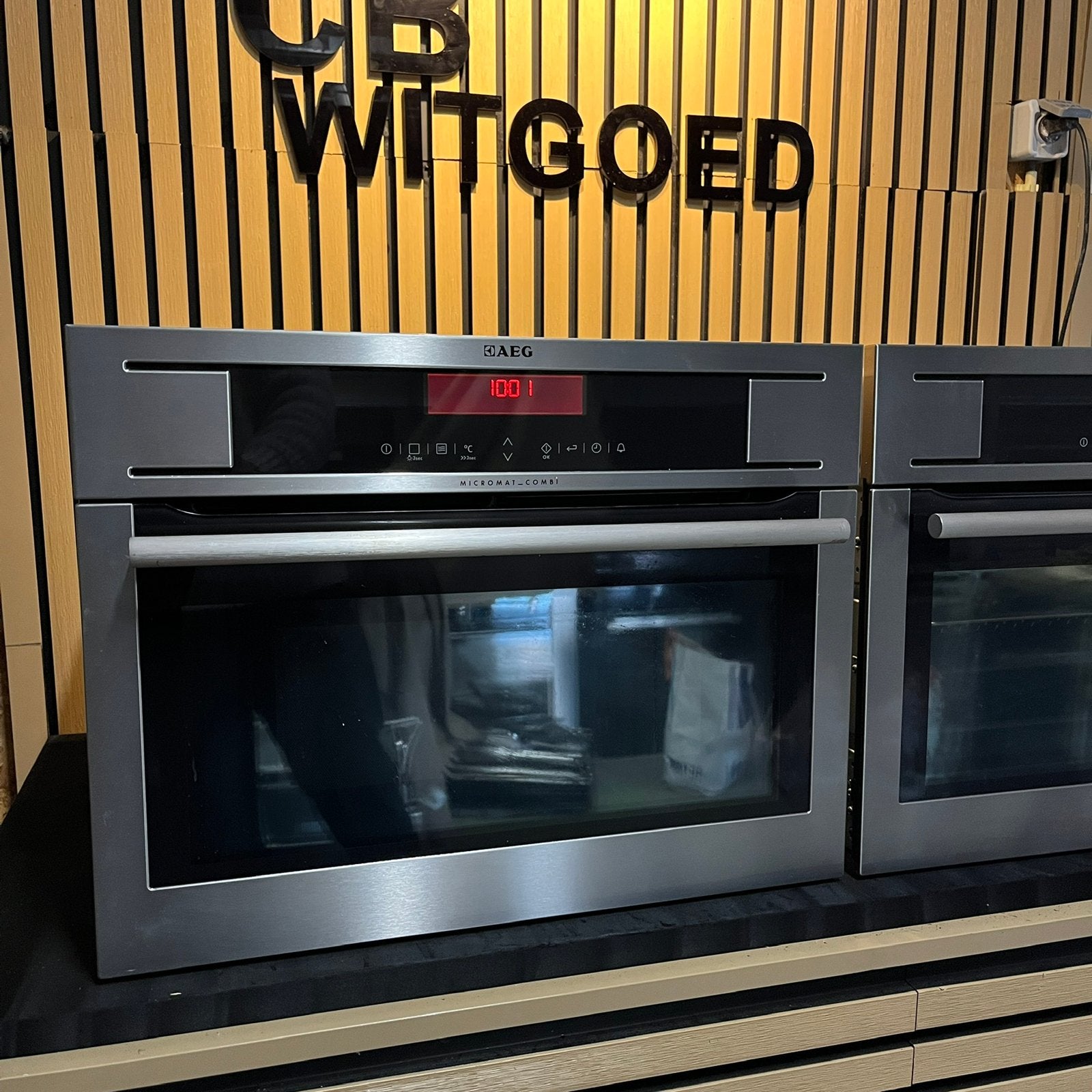 Luxe AEG set combi oven magnetron en combi stoomoven, Ophalen, 45 tot 50 cm, AEG, 60 cm of meer