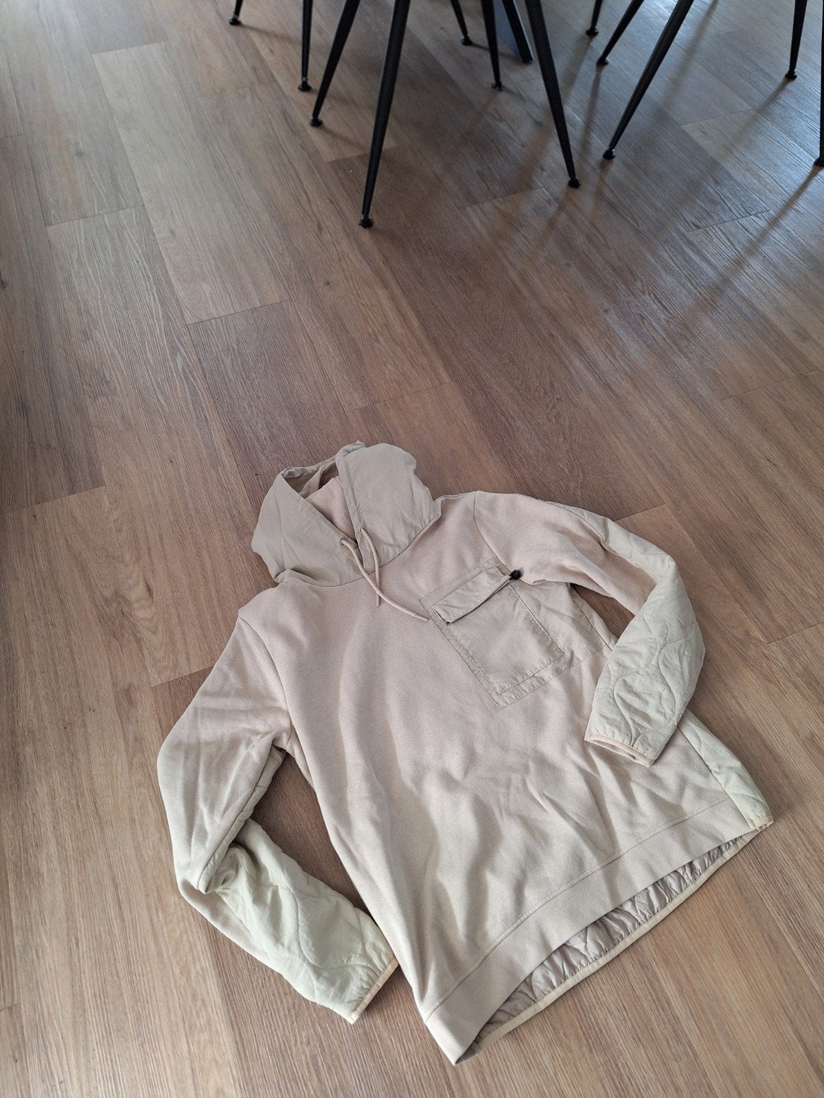 Refill hoodie met gewatteerde mouwen - Maat XL, Beige, Maat 56/58 (XL), Refill, Ophalen of Verzenden