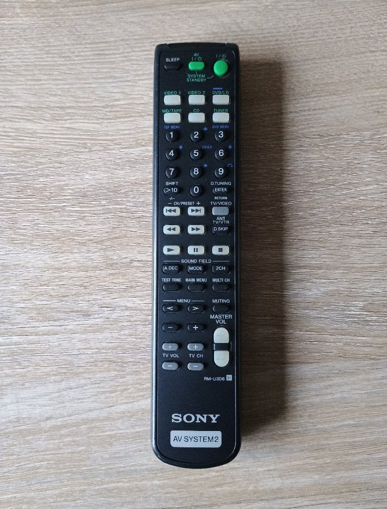 Sony rm-u306 afstandsbediening origineel av system 2, Ophalen of Verzenden, Gebruikt, Origineel, Receiver of Versterker