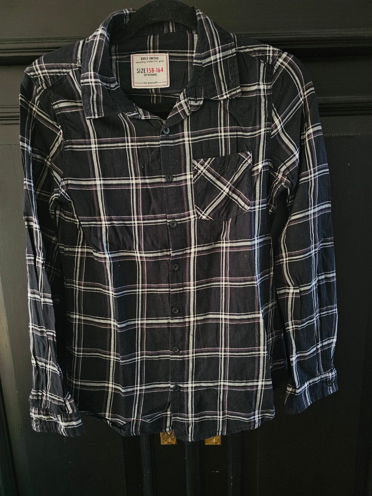 Geruit overhemd Girls United maat 158-164, Girls United, Meisje, Overhemd of Blouse, Nieuw