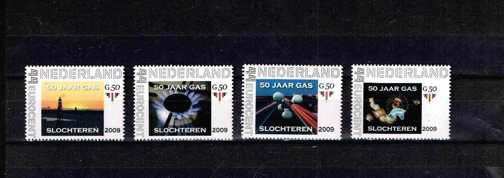 50 jr gas uit slochteren 2009 4 persoonlijke zegels 44/ap8.1, Verzenden, Na 1940, Postfris